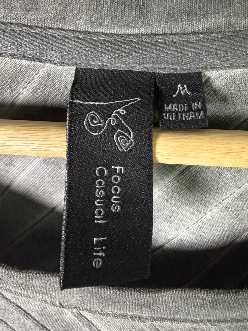 Focus Casual Life Mineral Wash Ribbed Tunic 3/4 Sleeve Gray Lagenlook Cotton M - Picture 6 of 8